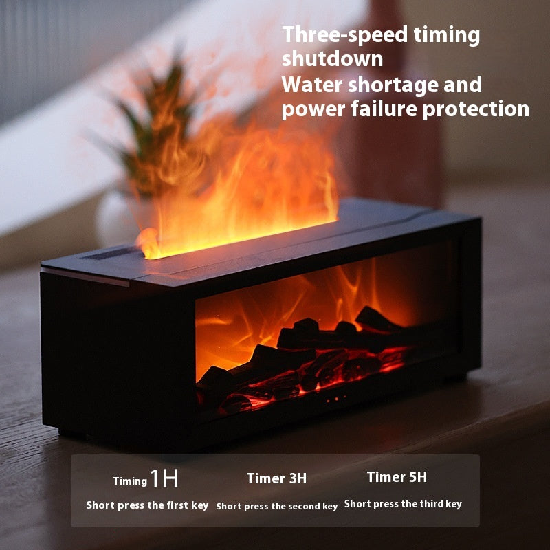 3D Flame Humidifier – LED Aroma Diffuser with Mist