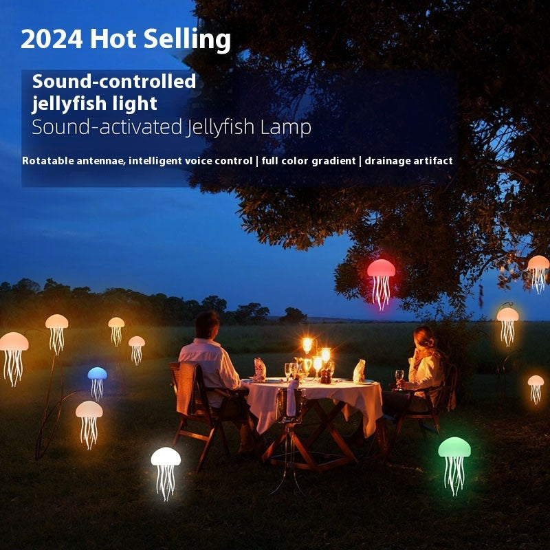 LED Jellyfish Table Lamp – Mood Light for Bedside & Desk