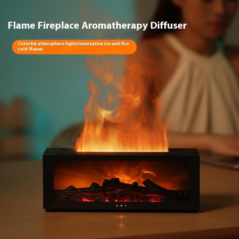 3D Flame Humidifier – LED Aroma Diffuser with Mist
