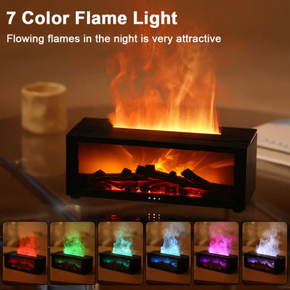 3D Flame Humidifier – LED Aroma Diffuser with Mist
