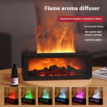 3D Flame Humidifier – LED Aroma Diffuser with Mist