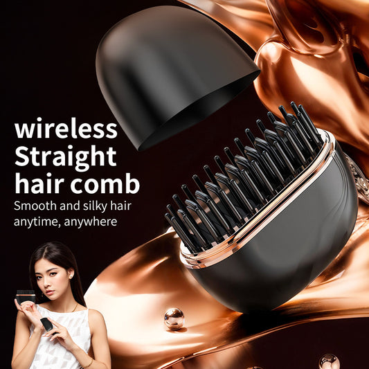 Mini Hair Straightening Comb – Wireless Portable Hair Styler