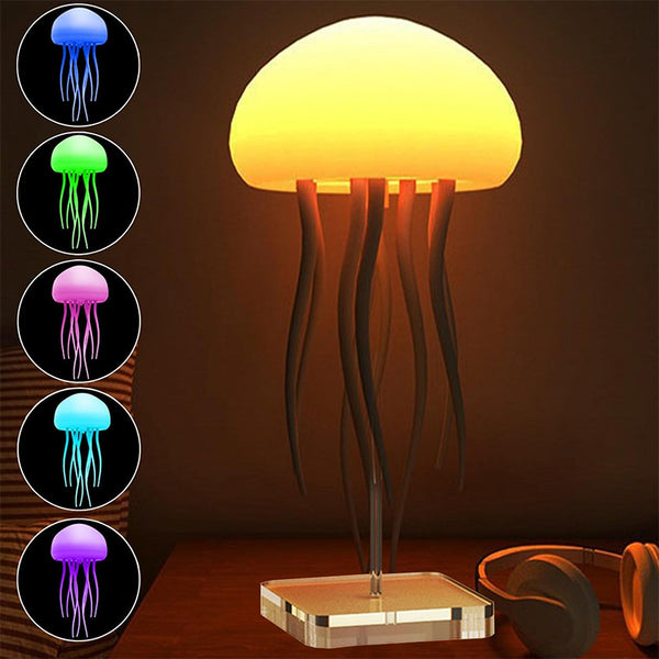 LED Jellyfish Table Lamp – Mood Light for Bedside & Desk