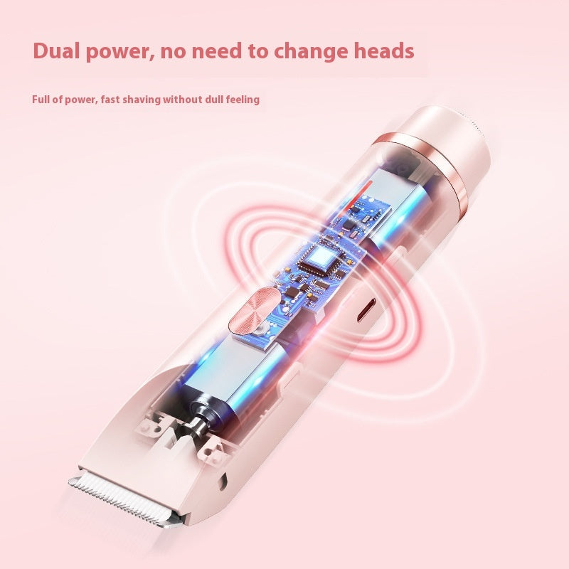 2-in-1 Women’s Electric Shaver – Dual Head Hair Remover