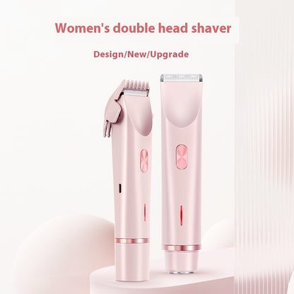 2-in-1 Women’s Electric Shaver – Dual Head Hair Remover