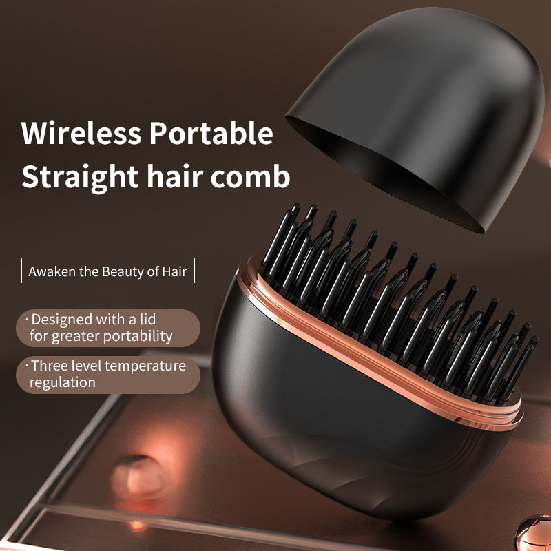 Mini Hair Straightening Comb – Wireless Portable Hair Styler