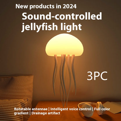 LED Jellyfish Table Lamp – Mood Light for Bedside & Desk
