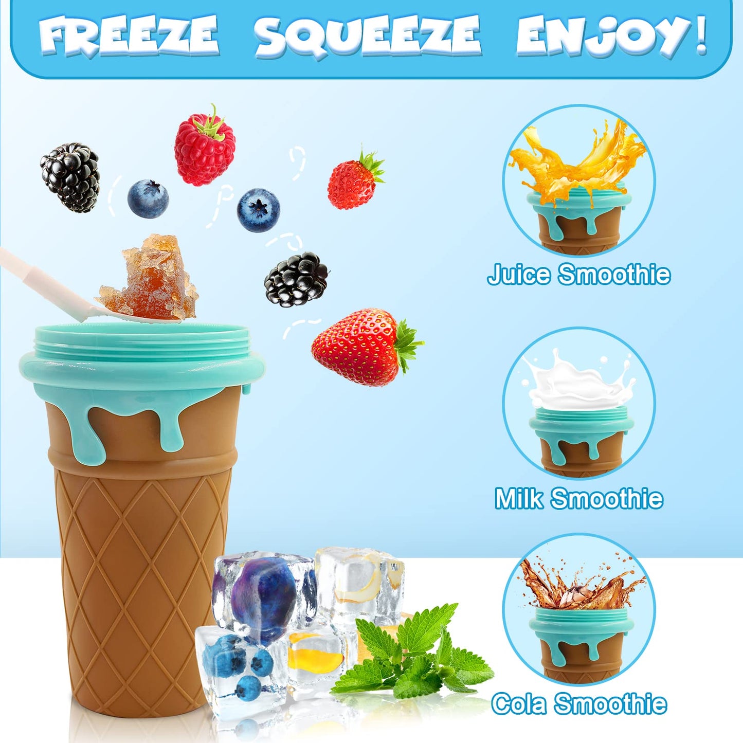 Magic Slushy Maker Cup 500ml – Fast Freeze Smoothie Bottle