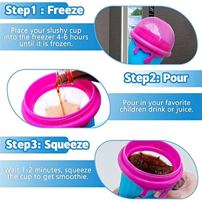 Magic Slushy Maker Cup 500ml – Fast Freeze Smoothie Bottle