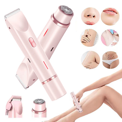 2-in-1 Women’s Electric Shaver – Dual Head Hair Remover