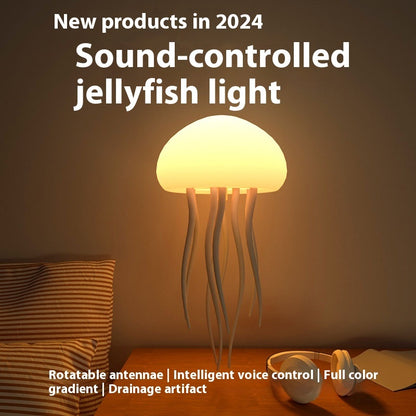 LED Jellyfish Table Lamp – Mood Light for Bedside & Desk