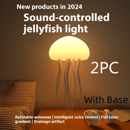 LED Jellyfish Table Lamp – Mood Light for Bedside & Desk